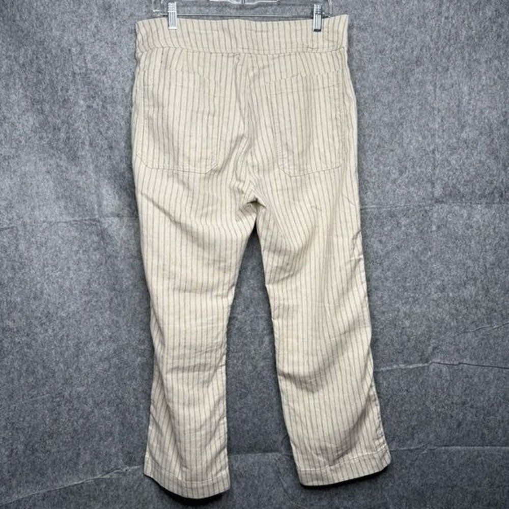 NWT RAG‎ & BONE New York Natural Stripe Naval Cropped Linen Blend Jean-Sz 31 - Picture 2 of 8